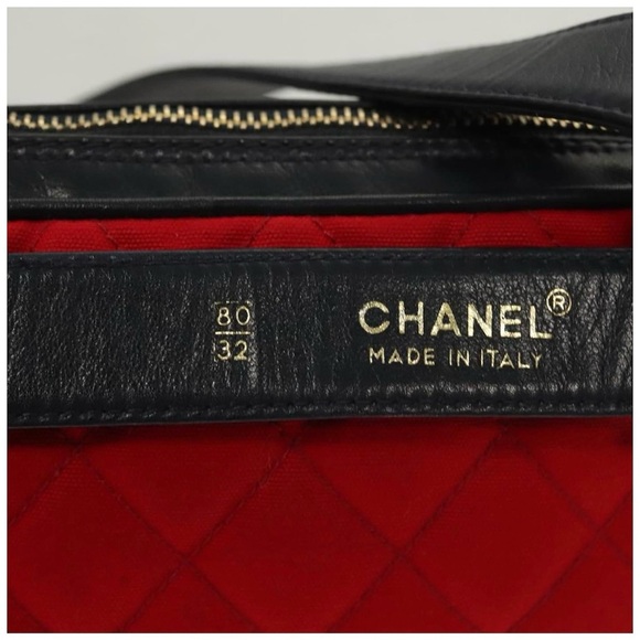 Authentic CHANEL red navy vintage bum belt bag mini waist bag - Picture 4 of 16